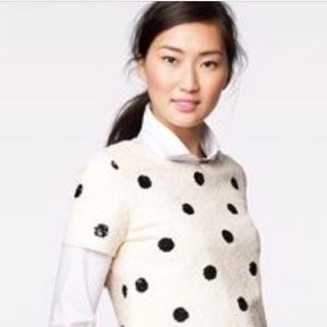 J Crew sequin polka dot top Size Small